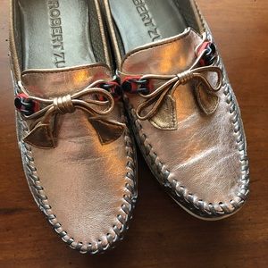 Robert Zur metallic loafers